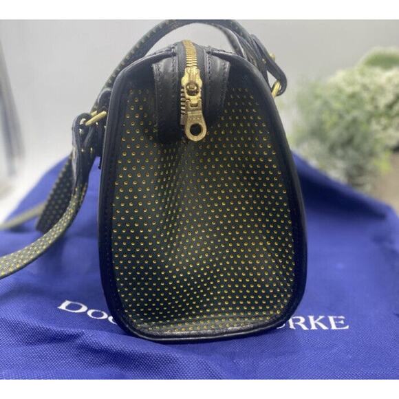 Dooney & Bourke Rare Vintage Cabrio Leather Bucket Bag Navy Blue Yellow‎ HTF - Picture 2 of 12